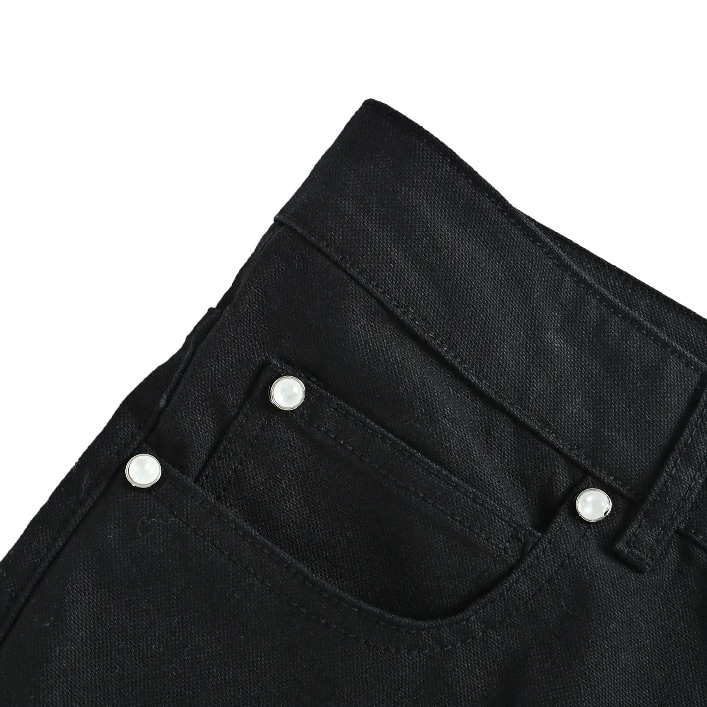 Louis Vuitton studded solid color straight leg trousers